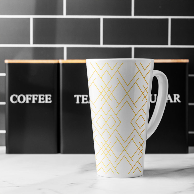 Geo Pattern Latte Mug
