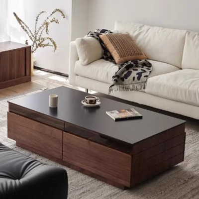 Simple design of retro solid wood coffee table