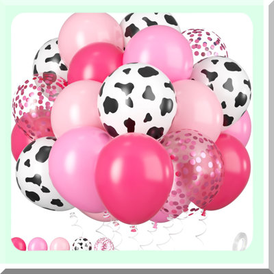 Pink Cow Balloon Set for Party Decorations