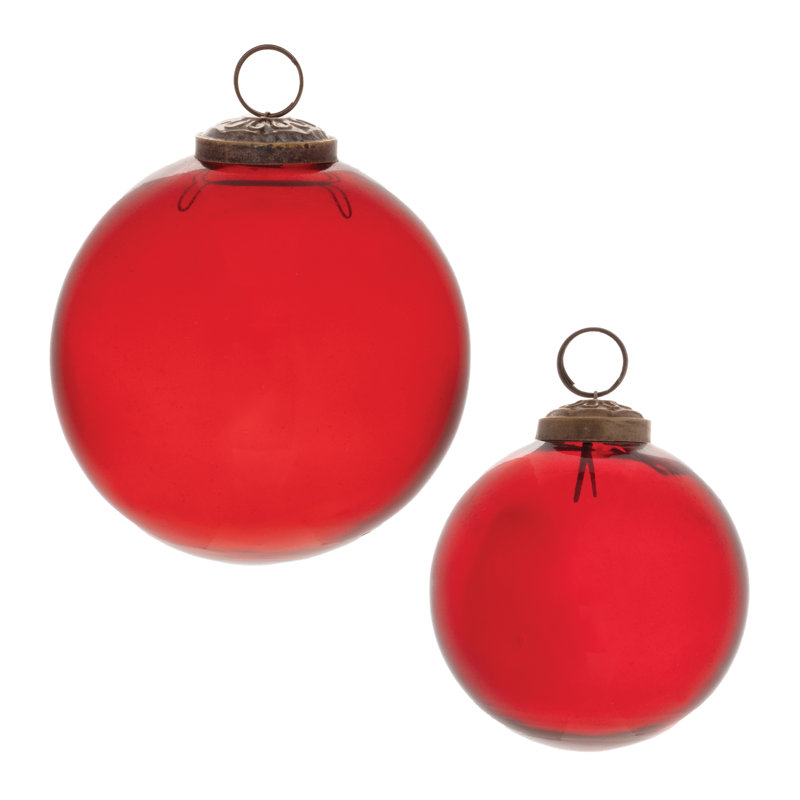 Ornement boule en verre transparent