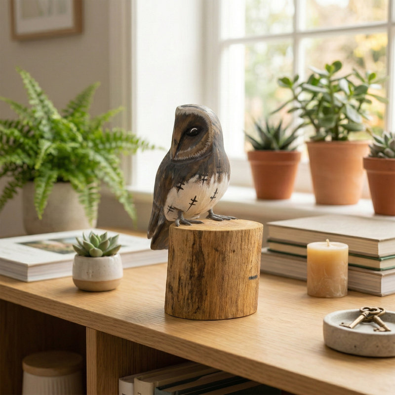 Sculpture en bois Bonneanne Owl