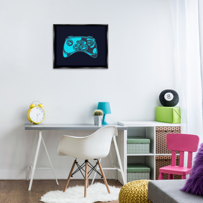 Art mural sur toile flottante encadrée "Gaming contrôleur" par Daphne Polselli