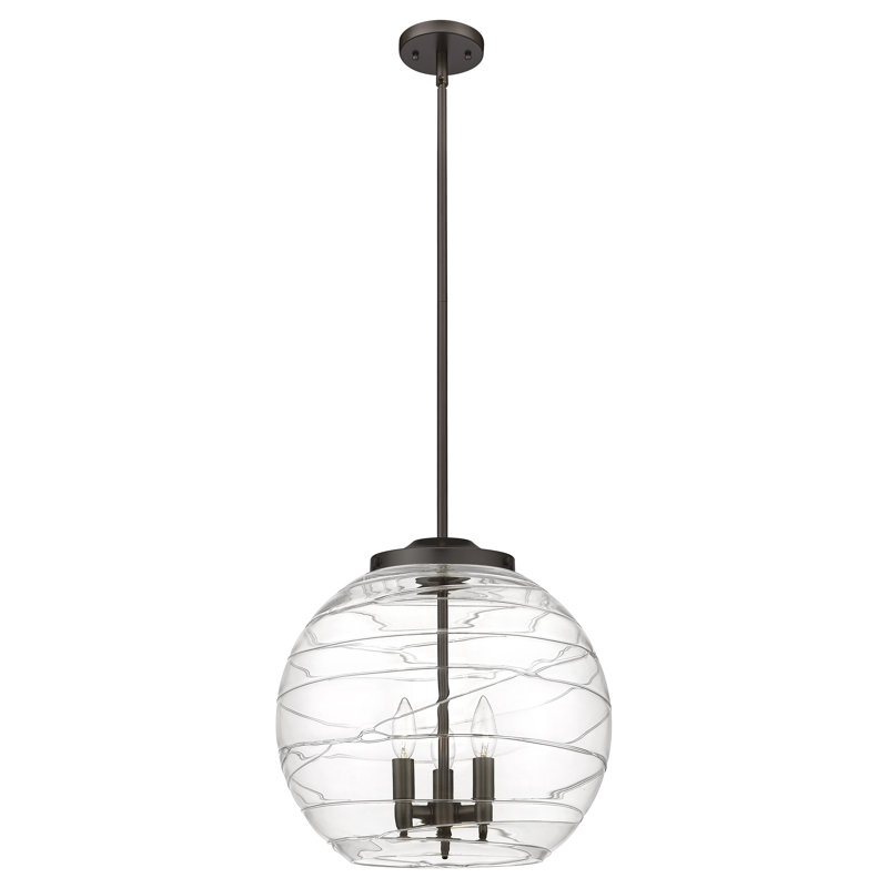Cindi 1 - Light Single Pendant, 17.13" H x 15.75" W x 15.75" D, Oil Rubbed Bronze