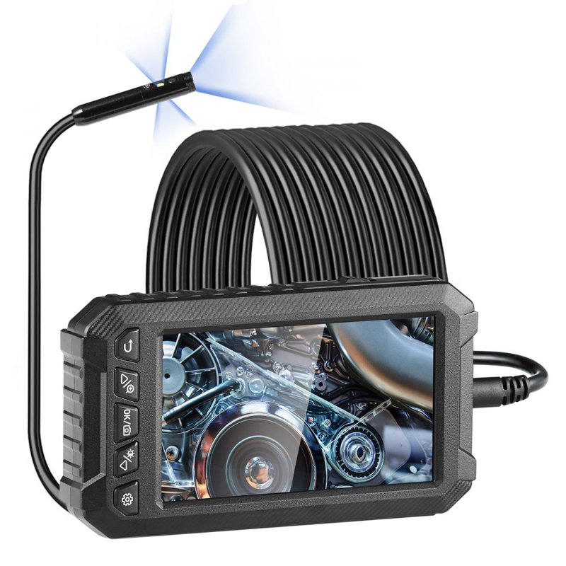 Endoscope Camera with Lights Triple Lens Borescope 16.4FT Cable 5" Screen
