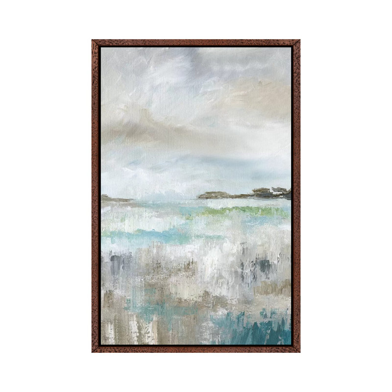 Soft Vista I by Nan - Painting on Canvas, 66.04 cm H x 45.72 cm W, Classic Brown Wood Framed
