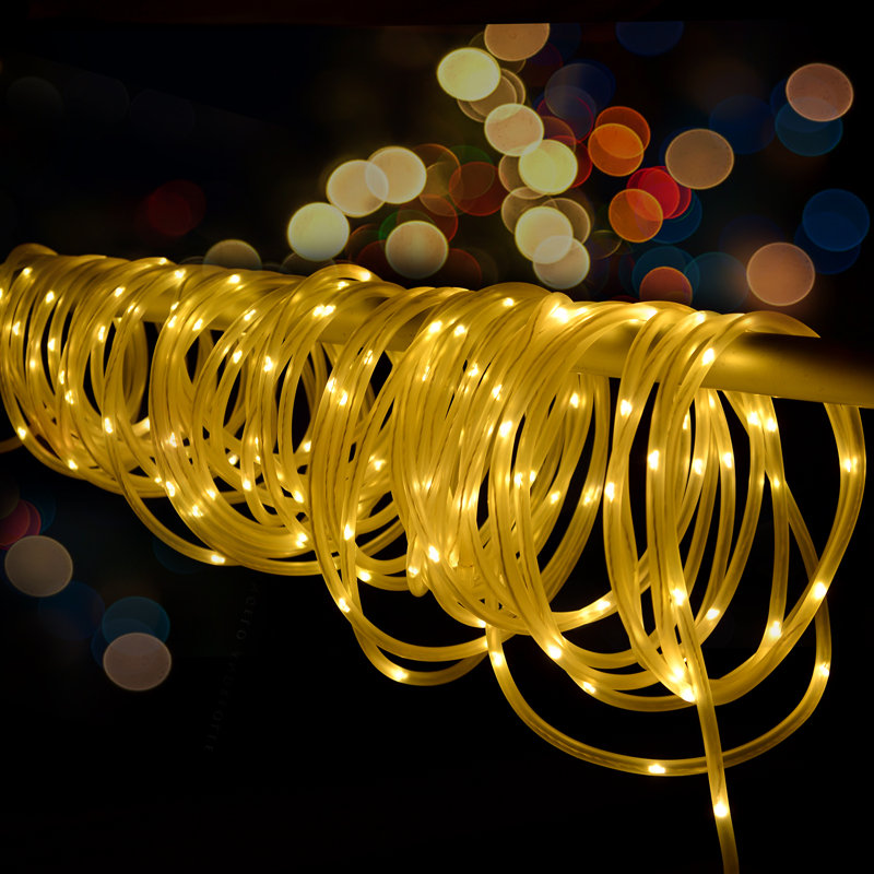 8 lumières de corde, Blanc chaud