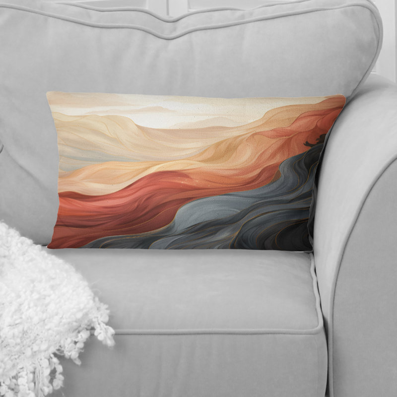 Coussin décoratif Chansons de l'âme bohémienne Dynamic Waves I - Abstract Shapes