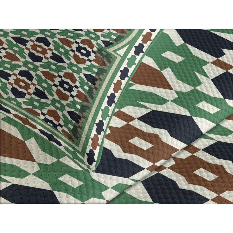 King White Quilted Bedspread Set with Pillow Shams