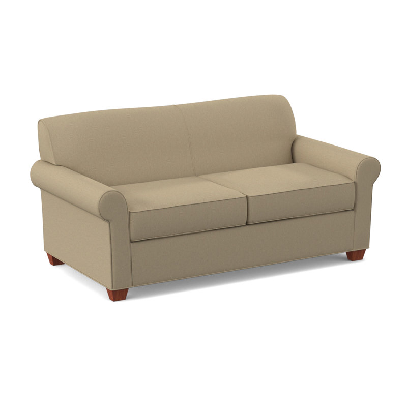 Finn Rolled Arm Sofa with Reversible Cushions, BM Cherry, Antic Sahara, 34" H x 75" W x 36" D