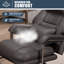 Grande et grande chaise de bureau, chaise de bureau de direction d'unité centrale de 500 lb, chaise de bureau ergonomique à haut dossier avec repose-pieds, chaise de bureau d'ordinateur avec appui-tête réglable-481496963