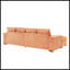 Canapé modulaire à assise profonde avec repose-pieds, revêtement en velours côtelé pour plus de confort et de polyvalence dans les espaces de vie-1269628875
