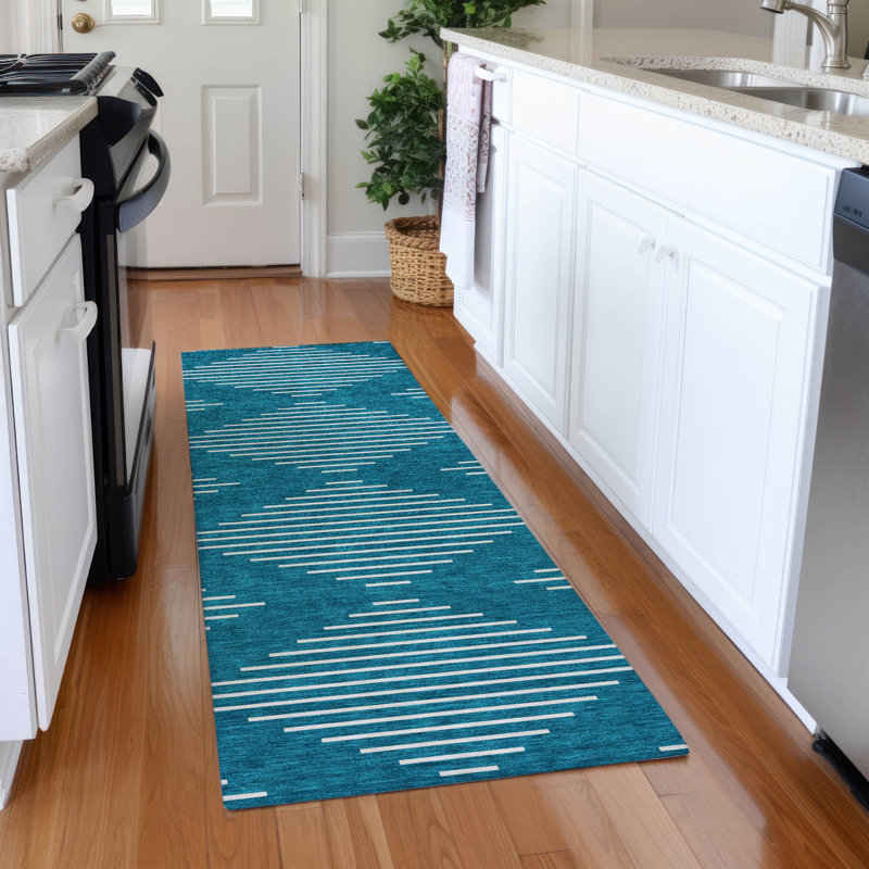 Premium Machine Washable Colmenero AMF1016 Geometric Rug, Runner 2'3" x 7'6"