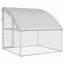  Cage à poulet en acier galvanisé argent 6,56 x 6,56 x 6,56 pi