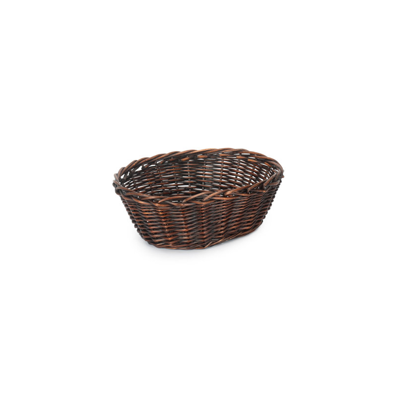 Lily Manor Wicker Oval Tray Basket, 16cm H x 42cm W x 35cm D