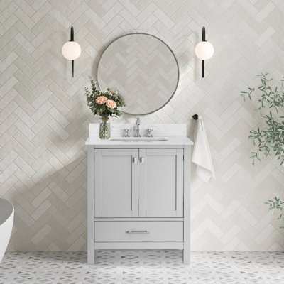 Meuble-lavabo moderne avec lavabo et rangement