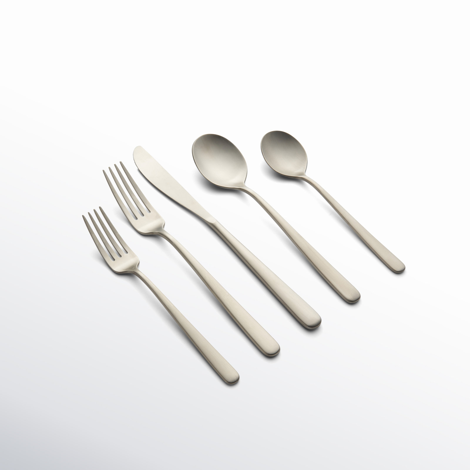 Terri Stainless Steel Flatware - Set of 20, Silver Satin