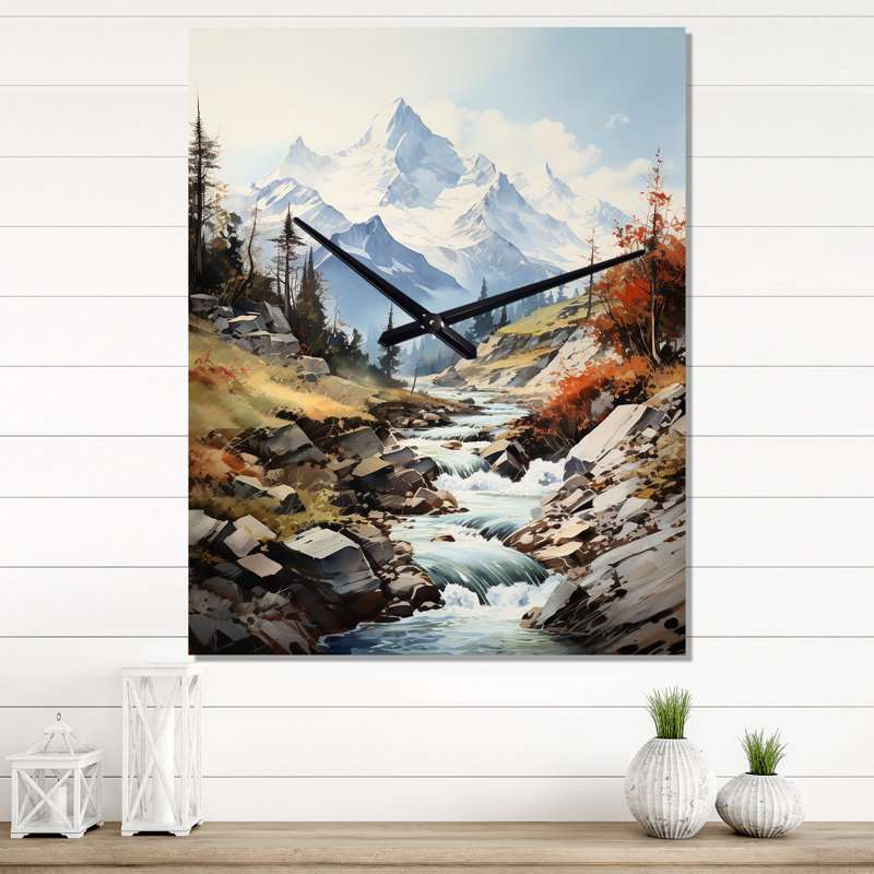Devron - Mountains Wall Clock, Large