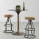 Bernardo Swivel Upholstered Adjustable Height Counter Stool with Metal Frame