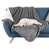 PETMAKER Waterproof Dog Blanket - 50x60 and 60x70 Reversible Sherpa Dog Blanket for Couch, Bed, or Car - Protects from Spills, Stains, or Pet Fur
