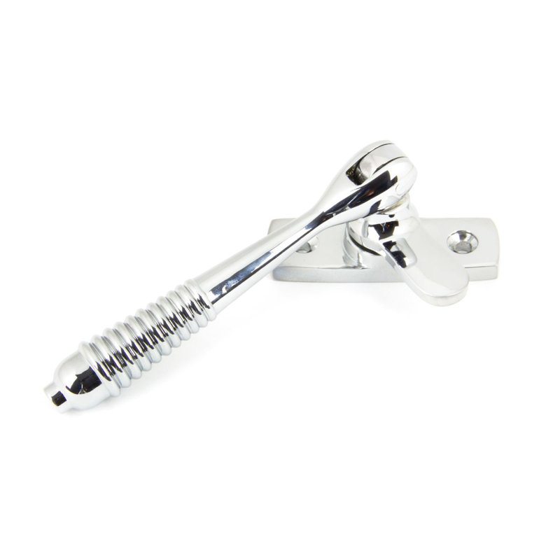 Reeded Fastener Lock, Polished Chrome