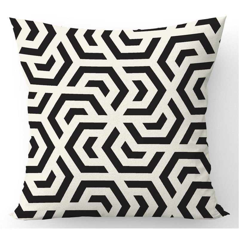 Rentz Hexagonal Geometric Square Throw Cushion