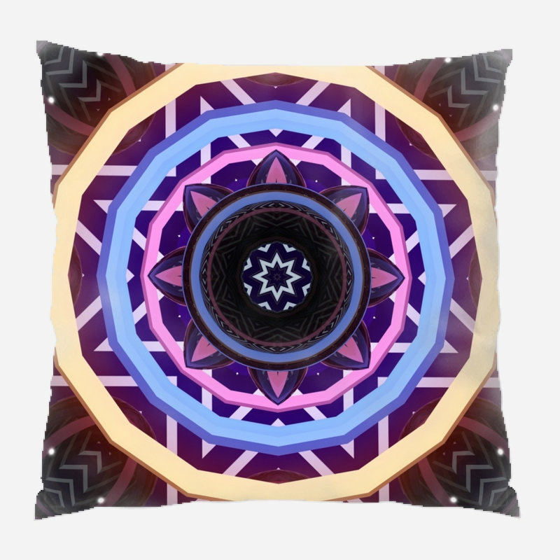 Geometric Microsuede Reversible Throw Pillow