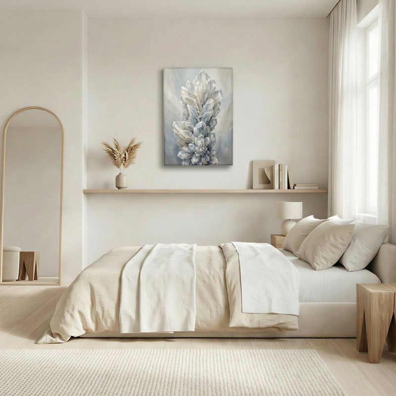 Ensemble de 1 reproduction d'art sur toile en grappe de cristal, H 40 po x l 28 po, Toile tendue