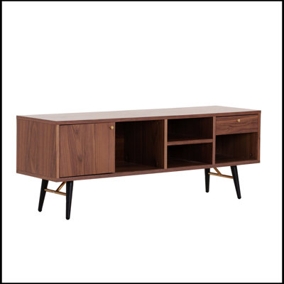 Mid-Century Modern Low Profile Media Console TV Stand -  George Oliver, 6B2BF4C0C3B3439A9840E42222062DEF