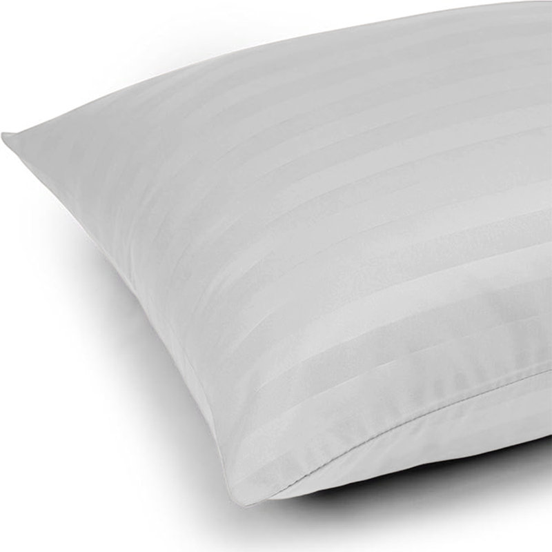 Aspire Homeware Ultra Soft & Breathable Microfiber Striped Pillowcase (Pack Of 2), White