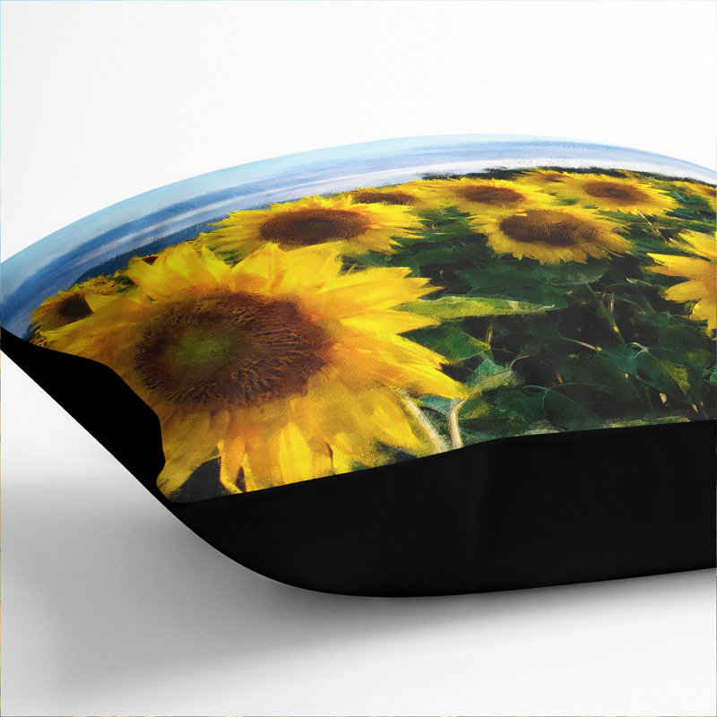 Square Throw Cushion, Black, 40cm H x 40cm W x 15cm D