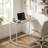 31.5" Folding Desk for Small Spaces, Compact Writing Computer Table with Metal Frame, Light Oak-2108345461