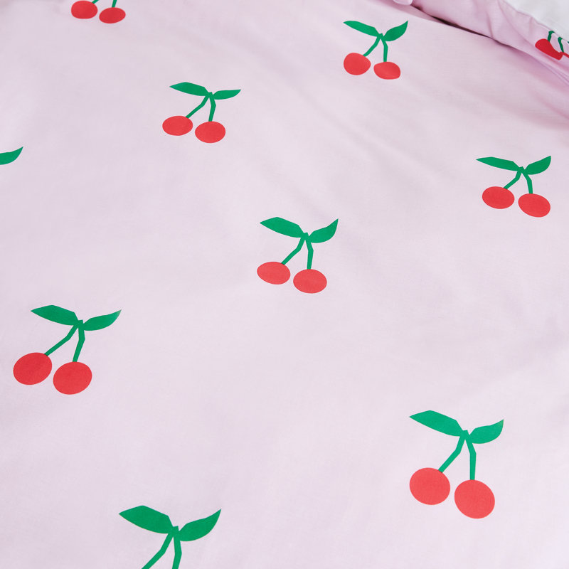 Cherry Dreaming Duvet Cover Set, Single Duvet Cover + 1 Standard Pillowcase