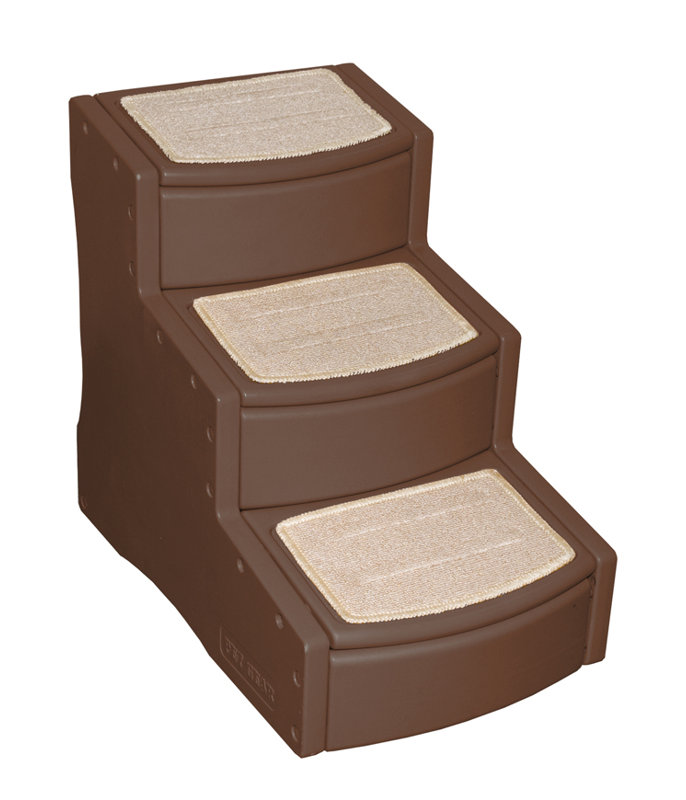 Easy Steps Collapsible Stairs With 3 Steps, Chocolate