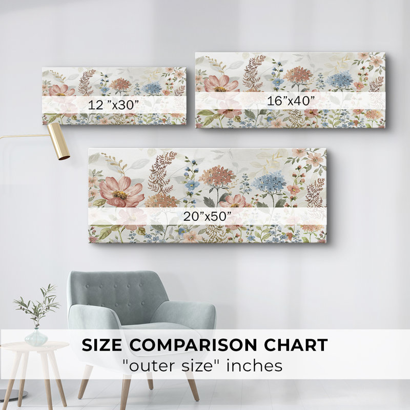 Variétés d'été - Toile tendue avec châssis - Prêt à accrocher, H 12 po x l 30 po