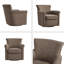 Fauteuil d'appoint pivotant en similicuir-597365131