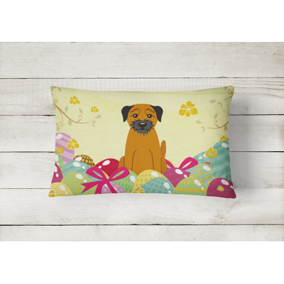 Easter Eggs Outdoor Throw Pillow