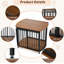 Mobilier de caisse moderne pour petits et moyens chiens | Table de bout avec portes doubles | Fabrication en pin robuste | Chenil d'intérieur et décoration intérieure | Assemblage facile-640079997