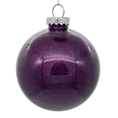Clear Glitter Interior Ball Ornament