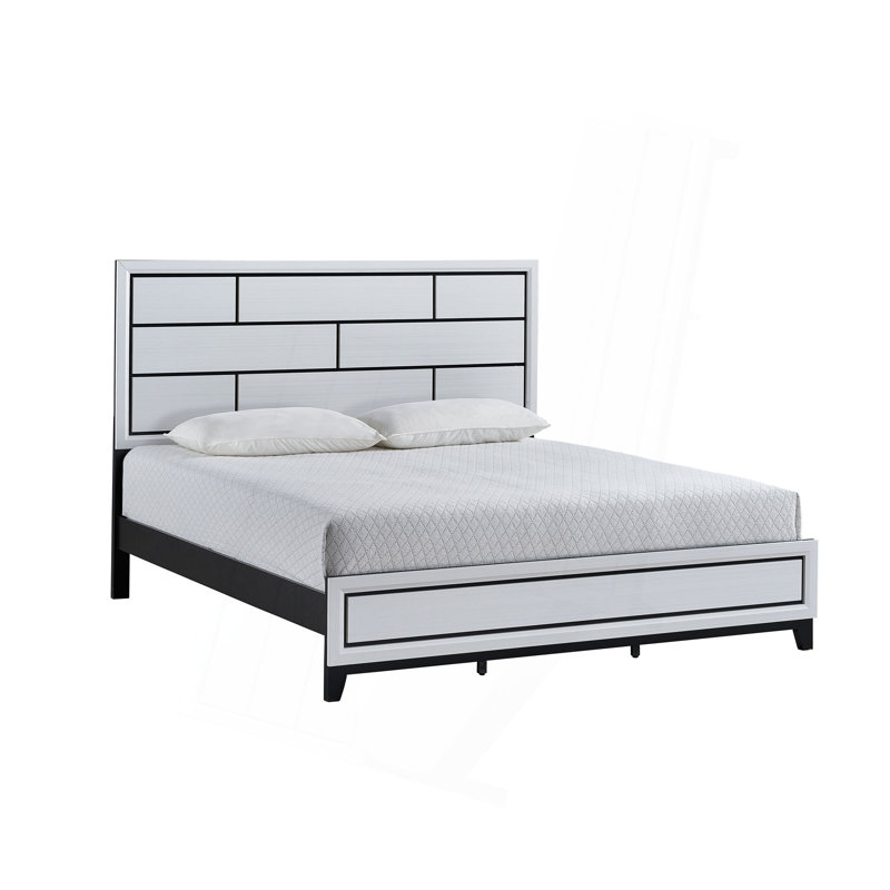 Grand lit (matelas non inclus), blanc