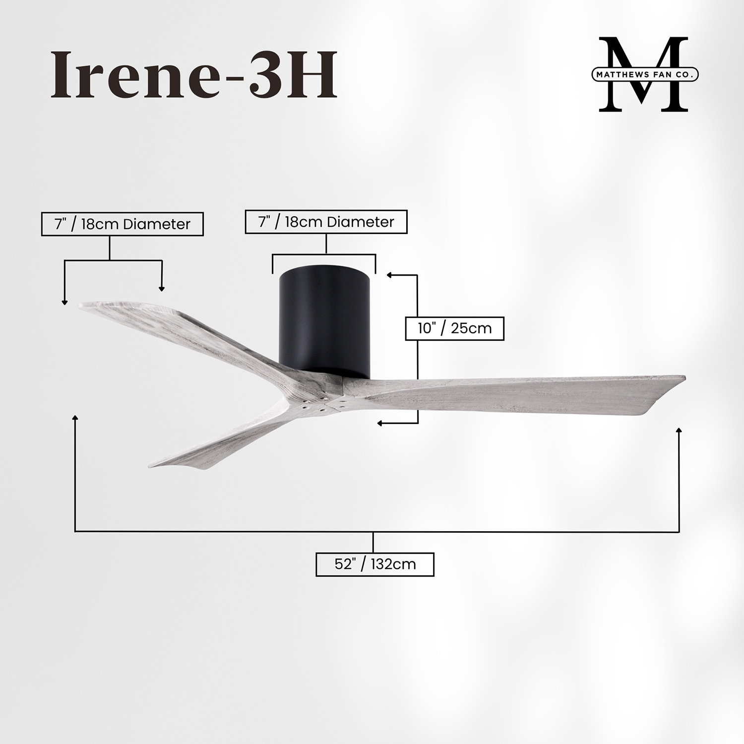 Olivier 72" Ceiling Fan, Matte Black, Barn Wood Tone, 52"