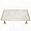 Table de canapé avec base moderne à lignes ouvertes et plateau simple
