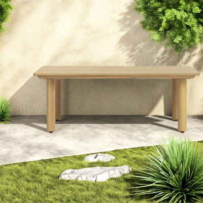 Tables de patio peu encombrantes, table carrée moderne en bois d'acacia