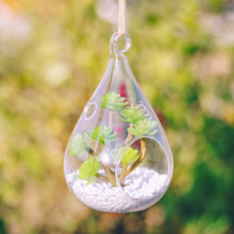 12cm Glass Lighted Hanging Figurine Ornament