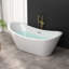 Baignoire de trempage autoportante en acrylique avec drain et trop-plein 67 po. X 29,5 po.