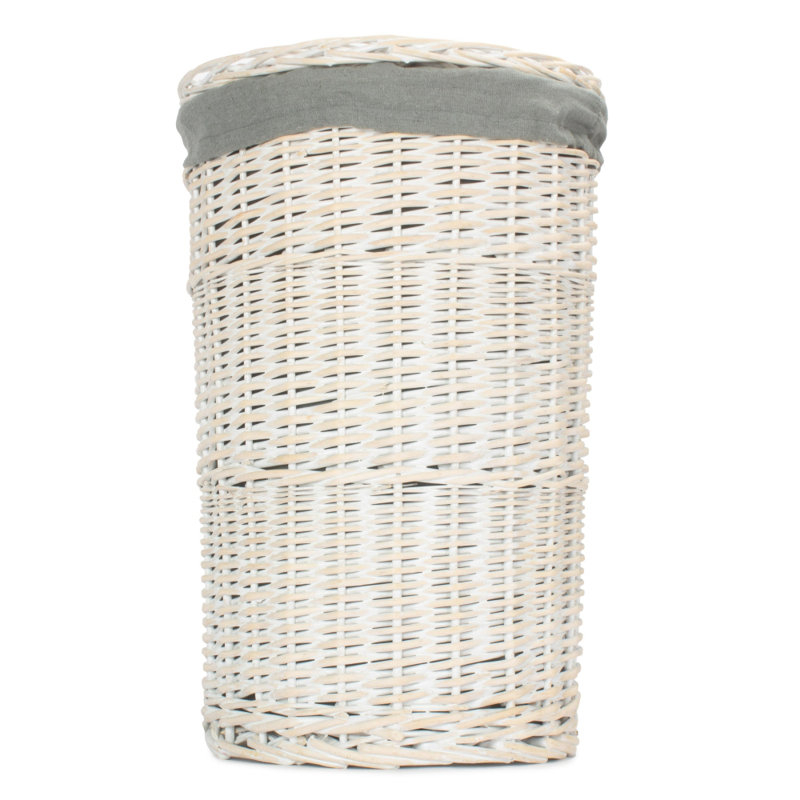 Ajman Wicker Laundry Hamper, Cream