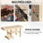 Foldable Workbench With Storage Drawer,Solid Wood Top