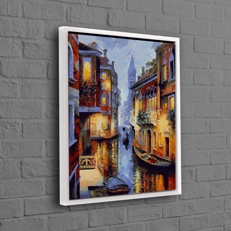 Print on Canvas, 50 cm H x 70 cm W, White Floater Framed