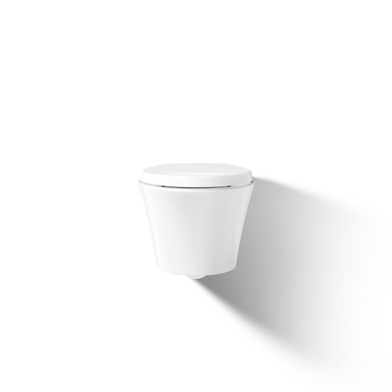 Veil Wall-Hung Compact Elongated Toilet, Dual-Flush, White