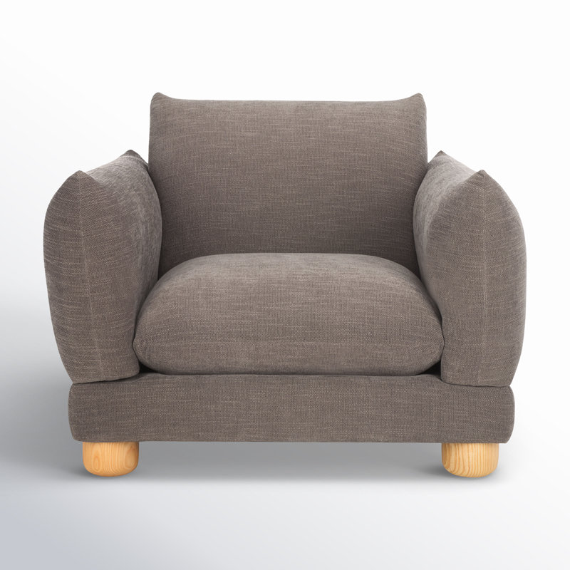 Fauteuil Chelse, Chenille brun foncé