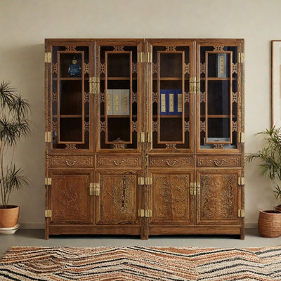 Chinese Style Vintage Floor-to-ceiling Bookcase